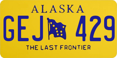 AK license plate GEJ429