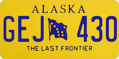 AK license plate GEJ430