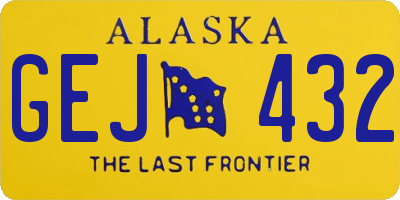 AK license plate GEJ432