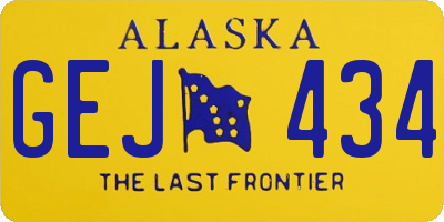 AK license plate GEJ434