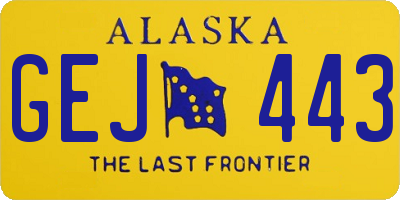 AK license plate GEJ443