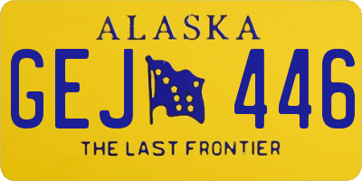 AK license plate GEJ446