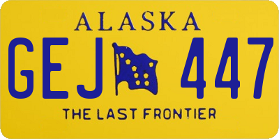 AK license plate GEJ447