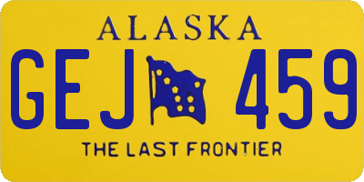 AK license plate GEJ459