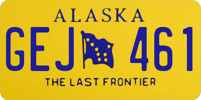 AK license plate GEJ461