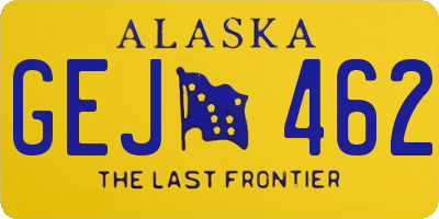 AK license plate GEJ462