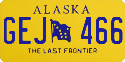 AK license plate GEJ466