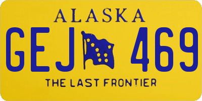 AK license plate GEJ469