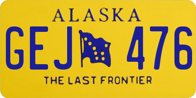 AK license plate GEJ476