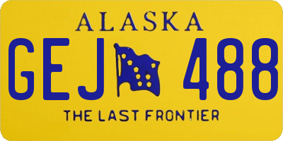AK license plate GEJ488