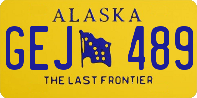 AK license plate GEJ489