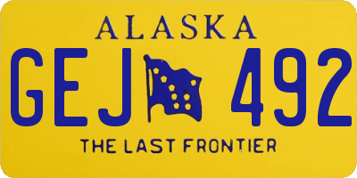 AK license plate GEJ492