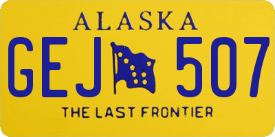 AK license plate GEJ507