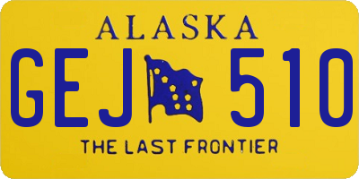 AK license plate GEJ510