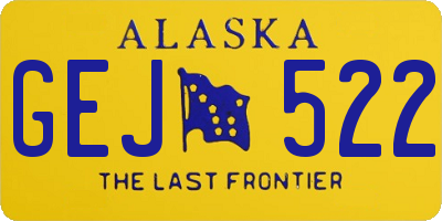 AK license plate GEJ522