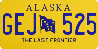 AK license plate GEJ525