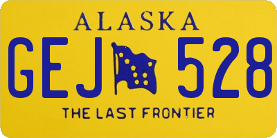 AK license plate GEJ528