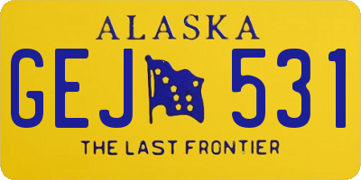 AK license plate GEJ531