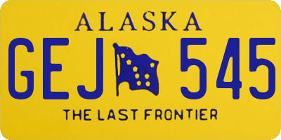AK license plate GEJ545