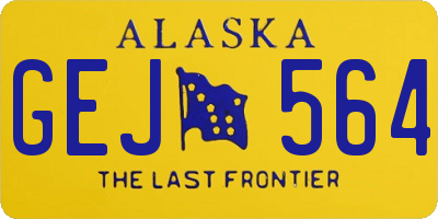 AK license plate GEJ564