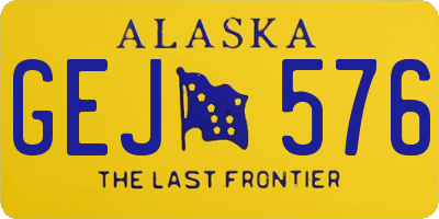 AK license plate GEJ576