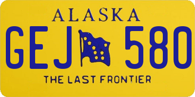 AK license plate GEJ580