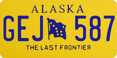 AK license plate GEJ587