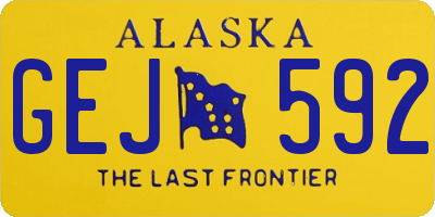 AK license plate GEJ592