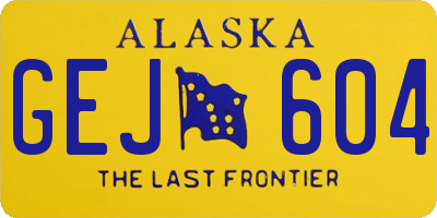 AK license plate GEJ604