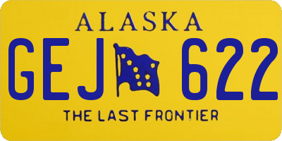 AK license plate GEJ622