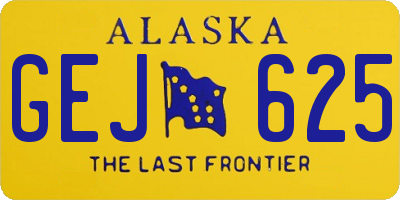 AK license plate GEJ625