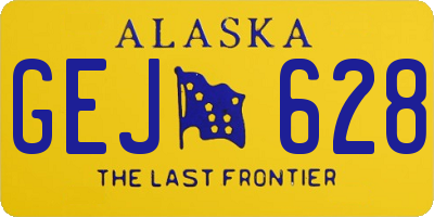 AK license plate GEJ628