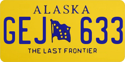 AK license plate GEJ633