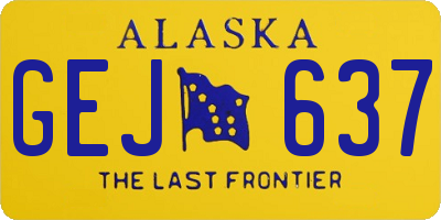 AK license plate GEJ637