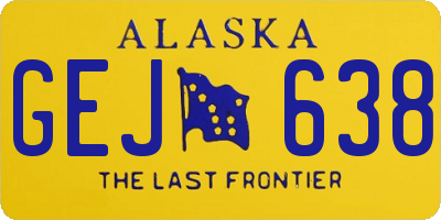 AK license plate GEJ638