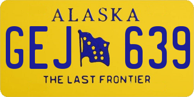 AK license plate GEJ639