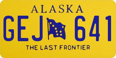 AK license plate GEJ641