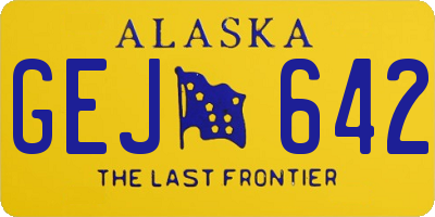 AK license plate GEJ642