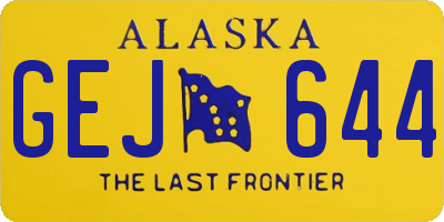 AK license plate GEJ644
