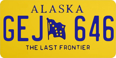 AK license plate GEJ646