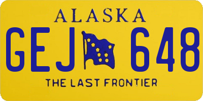 AK license plate GEJ648