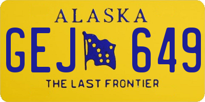 AK license plate GEJ649