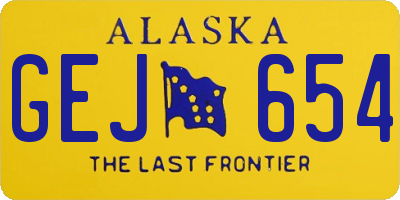 AK license plate GEJ654