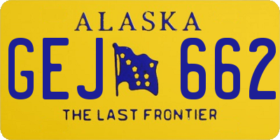 AK license plate GEJ662