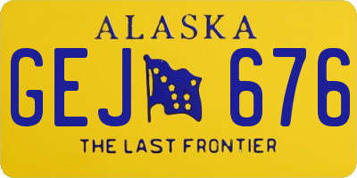 AK license plate GEJ676