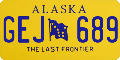 AK license plate GEJ689