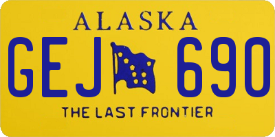 AK license plate GEJ690