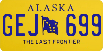 AK license plate GEJ699