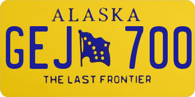 AK license plate GEJ700