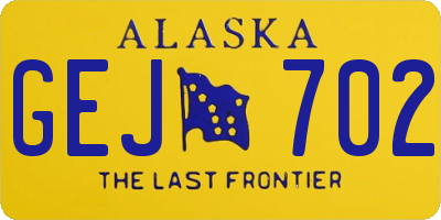 AK license plate GEJ702